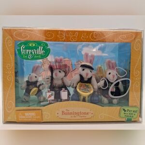 NEW Furryville The Bunningtons in the Garden Family of 4 Plush Bunnies Mattel
